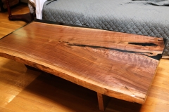Walnut and epoxy coffee table