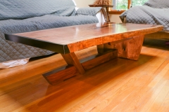 Walnut and epoxy coffee table