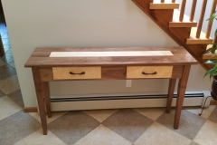 Walnut and Maple entry table