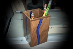 Epoxy river pencil holder