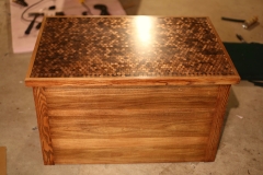 Toy chest epoxy and pennies